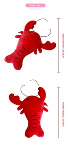 Juguete de Peluche Súper Suave de Cangrejo/Langosta de Dibujos Animados, Resistente a Mordidas de Perro, Interactivo, para Ejercicio y Apretar, Relleno de Algodón PP, para Cumpleaños y Alivio del Estrés - Product Image 5