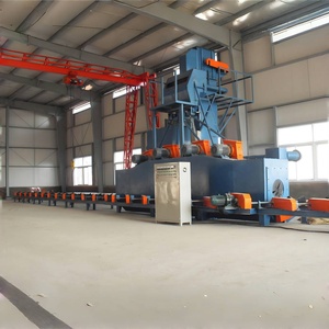 Macchina di produzione di abrasori automatico rullo continuo passaggio attraverso granigliatrice per trave in acciaio - Product Image 2