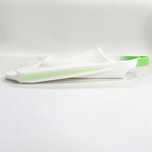 Palmes de natation professionnelles en silicone avec logo personnalisé, palmes courtes de plongée, équipement d'entraînement de style libre (pattes de canard) - Product Image 4