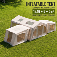 Carpa Inflable Impermeable de Oxford 420D para 4 Estaciones, Directo de Fábrica, para 4-8 Personas, Carpa de Techo para Campamento Familiar