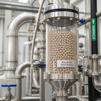 Séparateur moléculaire 3A à haute adsorption, pureté 98%, granulométrie 1,7 mm-5 mm, déshydratant pour la déshydratation de l'éthanol et le verre isolant