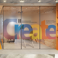 Pegatinas para Ventanas con Impresión Digital de Logotipo, Vinilo Adhesivo sin Pegamento para Vidrio, para Tiendas y Oficinas