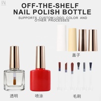 Bouteilles en verre vides de 12 ml pour gel UV, avec logo personnalisé, colorées, pour peinture, et contenants d'huile pour cuticules avec bouchons à pinceau – En stock, Meilleures ventes de la saison