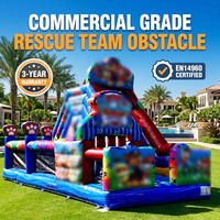 DFRL Château gonflable commercial de style patrouille canine en PVC, garantie 3 ans, grand château à obstacles pour saut et jeu
