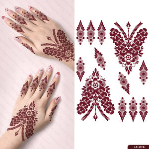 Fabricant professionnel de tatouages temporaires au henné, design Mehndi, imperméables, autocollants de <span class=keywords><strong>tatouage</strong></span> temporaires pour femmes et filles - Product Image 1