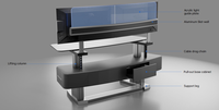 Console de salle de contrôle ergonomique en métal, bureau de surveillance de sécurité en acier laminé à froid, poste de travail ignifuge en MDF pour centre de commandement