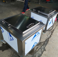 Pembersih Ultrasonik Industri HT Electric Baru 25/28kHz Timer Digital Pembersihan Air Panas 3000W Tangki 50 Galon Perhiasan Kacamata