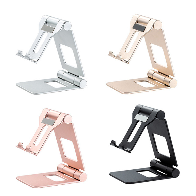 Factory Price Aluminum Phone Stand Foldable Adjustable Universal Tablet Holder Portable Outdoor Desktop Support for Smart Device