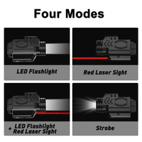 Lampe tactique lumineuse rechargeable magnétique à faisceau lumineux 1000 lumens lampe de poche tactique avec combo de visée laser à faisceau vert rouge Ir bleu