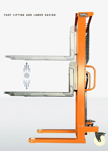 Hydraulic <strong>Manual</strong> <strong>Stacker</strong> Forklift 2 Ton 1.6M Hand Pallet Truck <strong>Stacker</strong> - Product Image 2