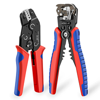 SJ-D2 Pince à dénuder, à sertir et à couper 3-en-1, AWG10-24 (0,2-6,0 mm²), avec butée de longueur réglable, mâchoires dentelées pour fils multiconducteurs