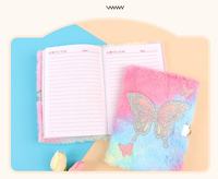 A5 Custom Diary Notebook Set für Kinder Gedruckte Schmetterlinge Papier Cover Journal Plüsch Schul bedarf für Kinder