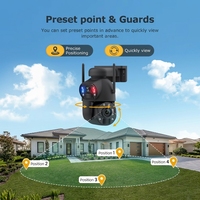 Caméra PTZ solaire CONDA avec zoom optique 36x, 6MP, 4G WiFi, CMOS, IP66, vision nocturne, grand angle, détection de mouvement, audio bidirectionnel, SD/Cloud
