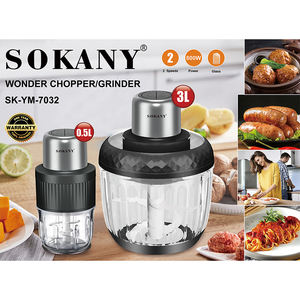 가정용 주방용 다기능 푸드 프로세서 육류 및 야채 헬기 분쇄기 스테인레스 스틸 전기 2L 3L 고기 분쇄기 - Product Image 4