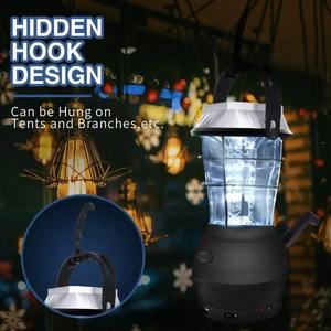 Lanterne solaire de camping rechargeable, lampes de tente portables, lampe d'urgence étanche à manivelle, lampe torche multifonctionnelle - Product Image 5