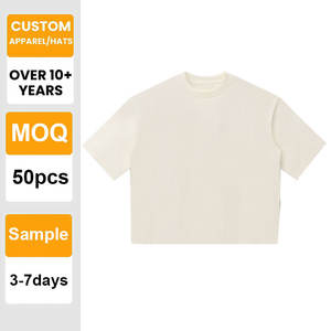 เสื้อยืดคอกลมทรงหลวม ผ้าคอตตอน 100% คุณภาพสูง พิมพ์ลายปักโลโก้ตามสั่ง ขายส่งสำหรับผู้ชาย - Product Image 1