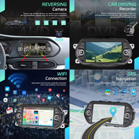 Autoradio Android Podofo 7 pouces 6+128G avec Carplay et Android Auto sans fil, GPS, Wifi, DSP, BT, DVR pour FIAT TIPO EGEA 2015-2017