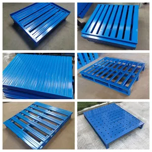 Hậu cần Pallet stillage lồng Stackable công nghiệp đóng mở lưu trữ lồng dây lưới Pallet kim loại lưới containerwith xe nâng