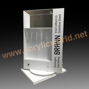 Support de Présentation en Acrylique Personnalisé pour Couteaux avec Emplacements Modulables – Organisateur de Comptoir pour Couteaux de Chef et Lames de Collection - Product Image 2