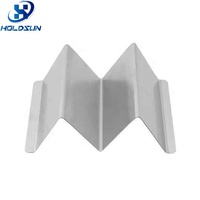 Soporte para Tacos de Acero Inoxidable de Doble Cara, Ecológico, Resistente al Calor, Reutilizable, Seguro para Alimentos, de 1-2 Cavidades, para el Hogar y Restaurantes