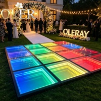 Panneau d'éclairage de scène LED OLER étanche à effet miroir infini pour la décoration de scène de mariage et de banquet