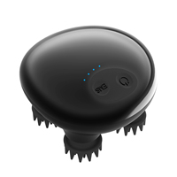 Appareil de massage électrique pour la tête, lumière rouge, EMS, masseur de cuir chevelu sans fil, étanche IPX7, pétrissage en silicone, rechargeable, soin des cheveux