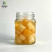 Pot en verre transparent à large ouverture, carré et droit, de 700 ml, avec filetage, pour la mise en conserve, la fermentation et la conservation des aliments