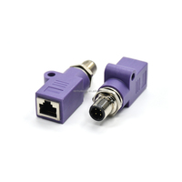 Adaptateur Ethernet industriel droit M12 vers RJ45 Cat 5A Code D M12 4 broches mâle vers prise RJ45