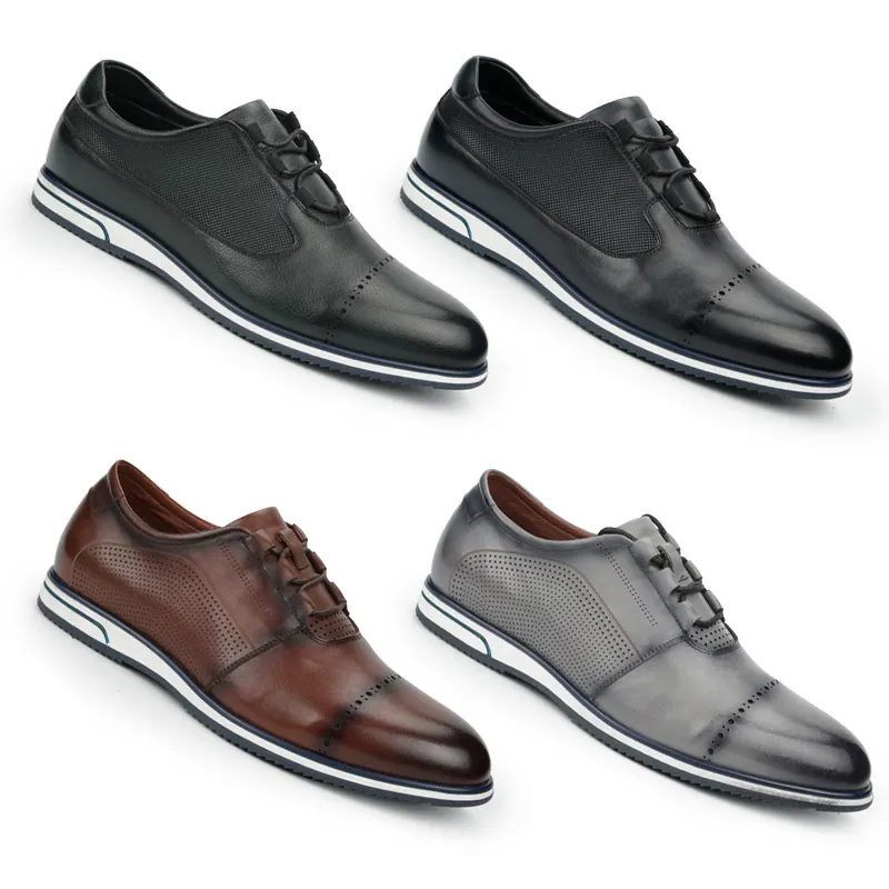Hot Sell Mens Casual Leather Shoes Business Slip-on Shoes Comfort Fashion Office Shoes for Male