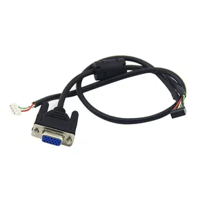 Factory cuztomization PH DB 15 plug cable PH 2.0 10P 2X5 to PH 2.0 4P 1X4 and DB15 VGA cable