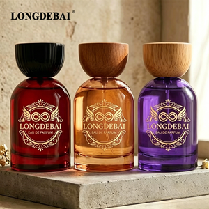 Custom Cylinder Luxury Amber Perfume <b>Spray</b> <b>Bottle</b> 30ml 100ml <b>Empty</b> Crimp 50ml Glass Perfume <b>Bottle</b> with Box and Wood Cap - Product Image 2