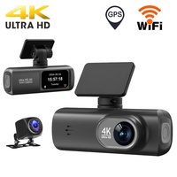 Cámara para Auto V22 4K con Grabación Delantera/Trasera Dual, Funciones de Estacionamiento, Rastreador GPS para Teléfono Móvil, Grabadora de Viajes
