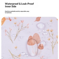 2 pièces/ensemble sac humide uni lavable avec poche simple fermeture éclair couche-culotte maillot de bain sac maman sacs avec motif imprimé