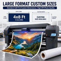 Papier synthétique PP mat grand format pour impression photo 4x8 pieds, toile de fond imperméable pour studio photo, mariage et décoration de fête