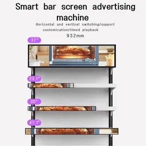 47 Inch Supermarket Shop Stretched Bar Shelf Edge LCD Display Digital Signage Advertising Monitor Displays Screen