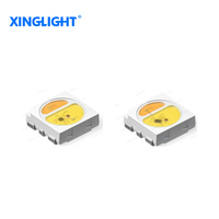 XINGLIGHT 12V WS2812B 5050 RGBWW LED Chip Adressable 5-en-1 RGB Blanc Froid Blanc Chaud 4-PLCC IC Intégré