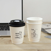 King Garden Bedruckte Einweg-Doppelwand-Kaffeebecher Großhandel To-Go Doppelschicht-Becher