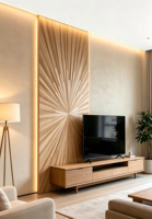 Panneau de parquet en paille de blé fait main Kisswood - Design moderne avec solutions graphiques pour salon et hôtel