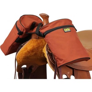 BSCI High Quality Genuine polyester Hand <b>Tooled</b> Saddle <b>Bag</b> Demanded for Horse Riding and Jumping for Equestrian Use - Product Image 5