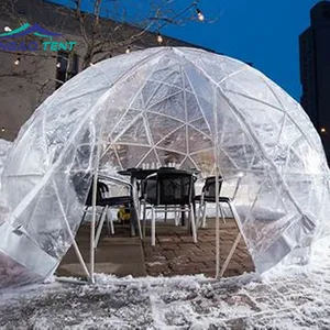 Sản xuất thương mại Lều thương mại Lều glamping dome có xu hướng ra cửa phòng tắm Inflatable Dome lều