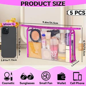 Custom Logo Portable Storage <b>Bags</b> with Transparent PVC Zipper Personalized Portable Storage Solution with <b>Bag</b> Promotion - Product Image 2