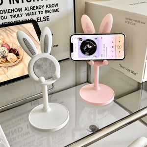 Lindo soporte universal para tableta de conejito de dibujos animados con altura ajustable, telescópica y ajustable para transmisión en vivo plegable - Product Image 3