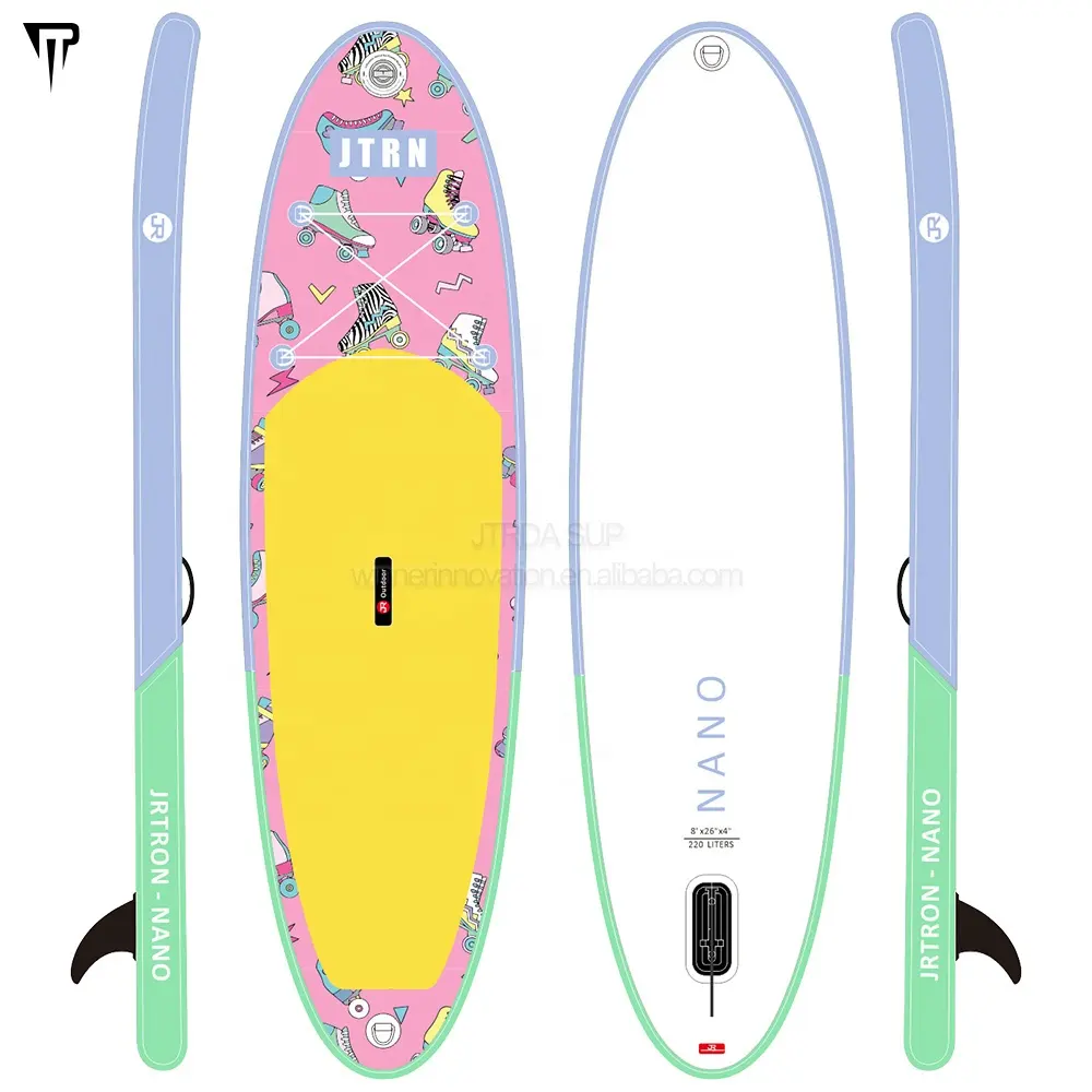 JTRDA 2024 Venda imperdível prancha de surf inflável barata para crianças, prancha de paddle surf inflável para pé, atacado