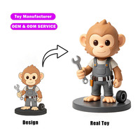 Figurine PVC Personnalisable Renard Explorateur avec Lunettes et Carte Aventure OEM ODM Fabriquée sur Commande Marque Privée CE Présentoir Magasin de Jouets