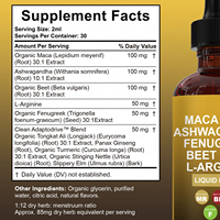 Extrait liquide de Maca et d'Ashwagandha en gouttes, marque privée OEM, complément liquide oral pour adultes, soins de santé