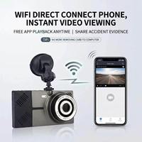 5-Zoll Auto-Dashcam Videorekorder mit Doppellinse 1080P Eingebautes WLAN Schwerkraftsensor 24-Stunden-Parküberwachung App-Steuerung