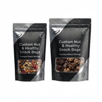 100g Wiederverschließbare Nuss-Snack-Beutel aus Lebensmittelqualität Mylar-Material mit Hoher Barriere und Sichtfenster, Individueller Logodruck für Markenverpackungen