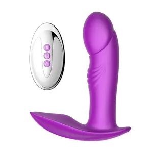 2019 Baru Kualitas Terbaik Tali Tanpa Tali Dildo untuk Wanita Vibrator Kupu-kupu Remote Control Nirkabel