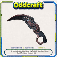 Jouet Fidget Griffe de Dragon Imprimé en 3D Jouet Pliable Anti-Stress pour les Doigts Cadeau