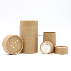 Boîte cylindrique en papier recyclable et biodégradable personnalisée pour cosmétiques, tube tamis pour poudre libre et emballage de soins de la peau avec logo - Product Image 1